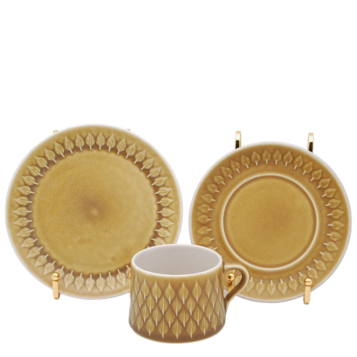 J.H. Quistgaard Relief Tea Cup Trio, vintage Cup, Soucer & plate Quistgaard