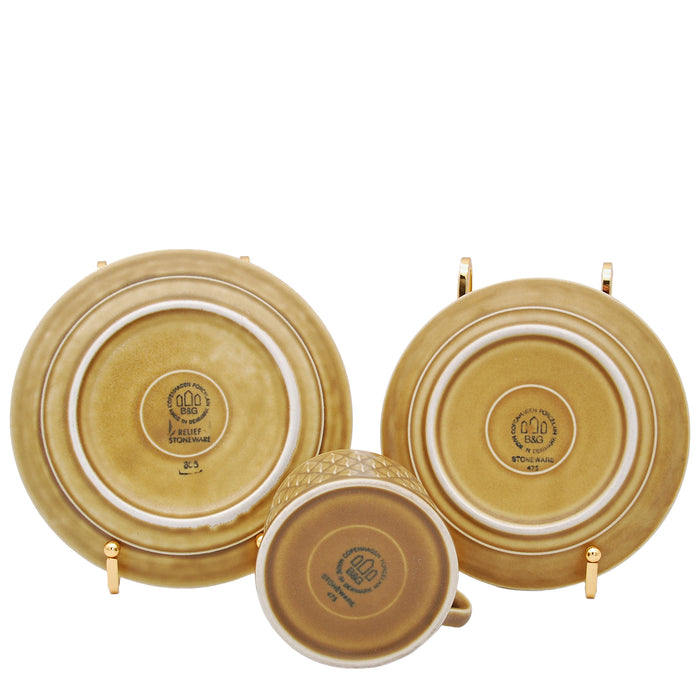 J.H. Quistgaard Relief Tea Cup Trio, vintage Cup, Soucer & plate Quistgaard