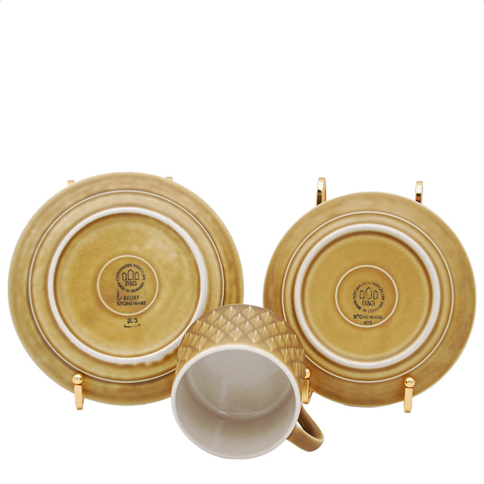 J.H. Quistgaard Relief Tea Cup Trio, vintage Cup, Soucer & plate Quistgaard