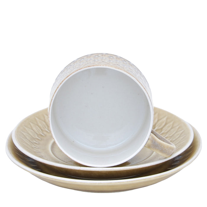 J.H. Quistgaard Relief Tea Cup Trio, vintage Cup, Soucer & plate Quistgaard