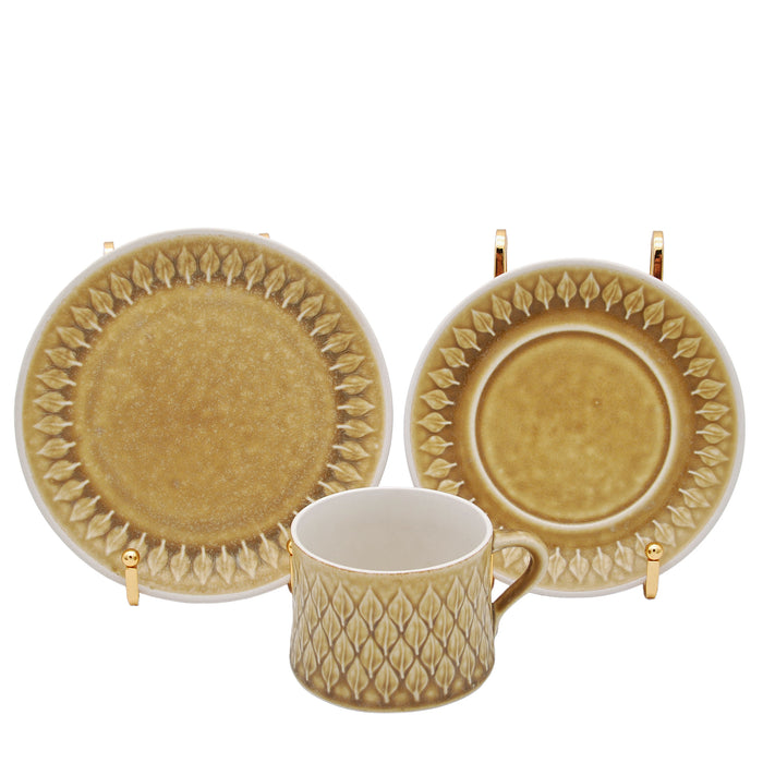J.H. Quistgaard Relief Tea Cup Trio, vintage Cup, Soucer & plate Quistgaard