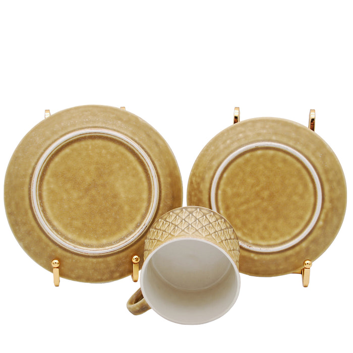 J.H. Quistgaard Relief Tea Cup Trio, vintage Cup, Soucer & plate Quistgaard