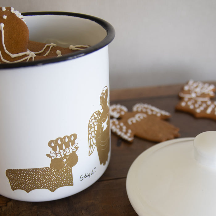 Stig L. Enamel Jar box Pluto Design